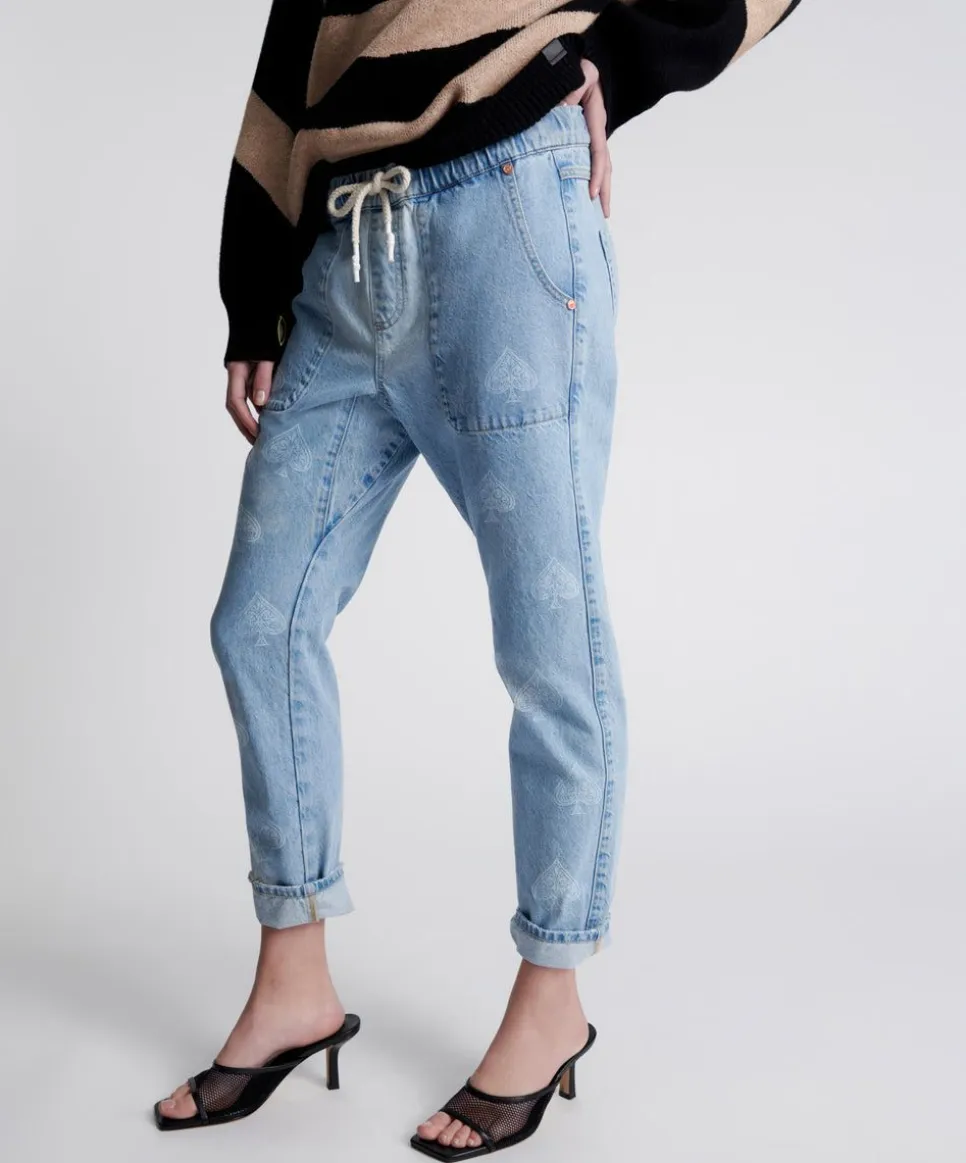 Denim Jeans|ONE TEASPOON Aced Shabbies Drawstring Boyfriend Jeans
