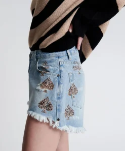 Denim Shorts|ONE TEASPOON Aced Truckers Mid Waist Relaxed Shorts