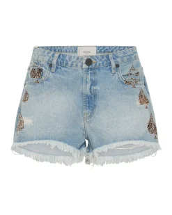 Denim Shorts|ONE TEASPOON Aced Truckers Mid Waist Relaxed Shorts
