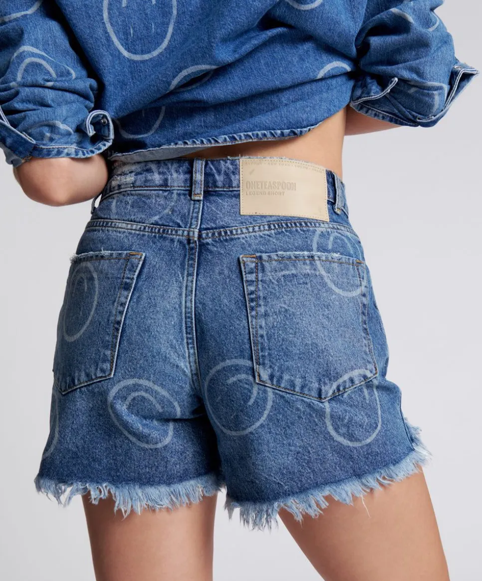 Denim Shorts|ONE TEASPOON All Smiles Legend High Waist Mom Fit Shorts