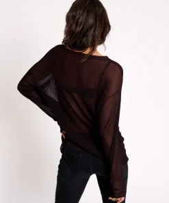 Tops|ONE TEASPOON Amity Sheer Rib Knit Top