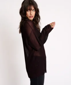 Tops|ONE TEASPOON Amity Sheer Rib Knit Top