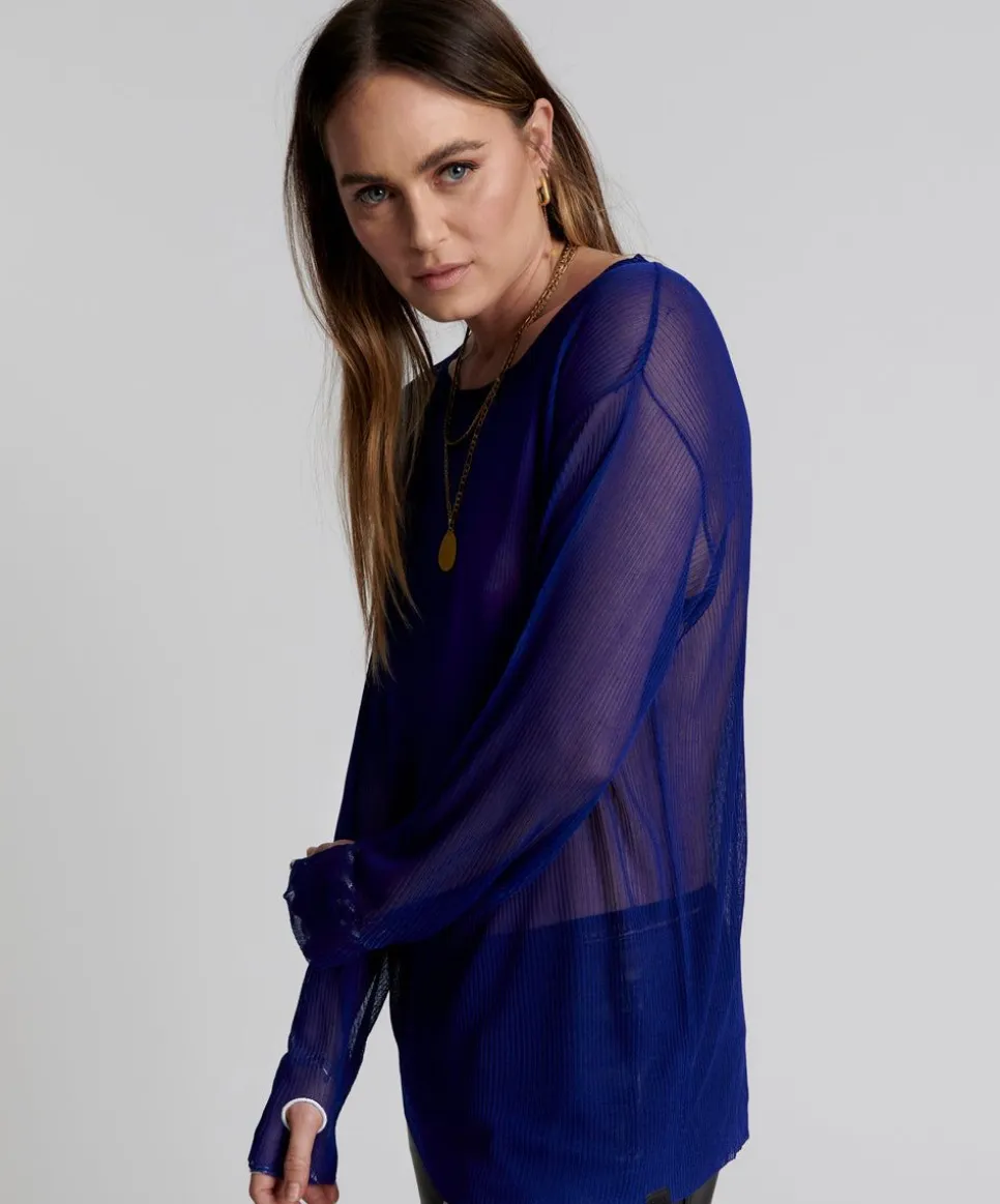 Knitwear|ONE TEASPOON Amity Sheer Rib Longsleeve Sweater