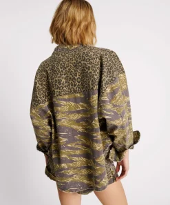 Shirts|ONE TEASPOON Animal Camo Daria Shacket