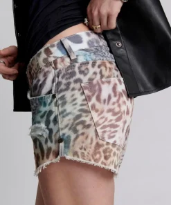 Denim Shorts|ONE TEASPOON Animal Outlaws Mid Length Denim Shorts