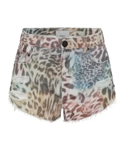 Denim Shorts|ONE TEASPOON Animal Outlaws Mid Length Denim Shorts