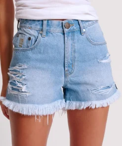 Denim Shorts|ONE TEASPOON Arctic Blue Bonitas High Waist Denim Shorts