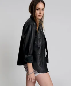Leather Jackets|ONE TEASPOON Aria Leather Oversized Shacket