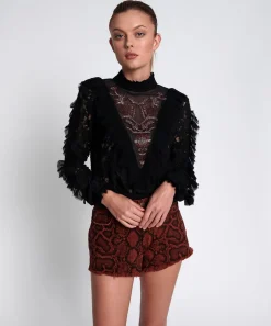 Shirts|ONE TEASPOON Awakened Embroidered Longsleeve Top