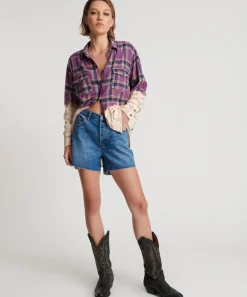 Denim Shorts|ONE TEASPOON Bay Blue Legend High Waist Mom Fit Shorts