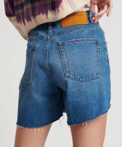 Denim Shorts|ONE TEASPOON Bay Blue Legend High Waist Mom Fit Shorts