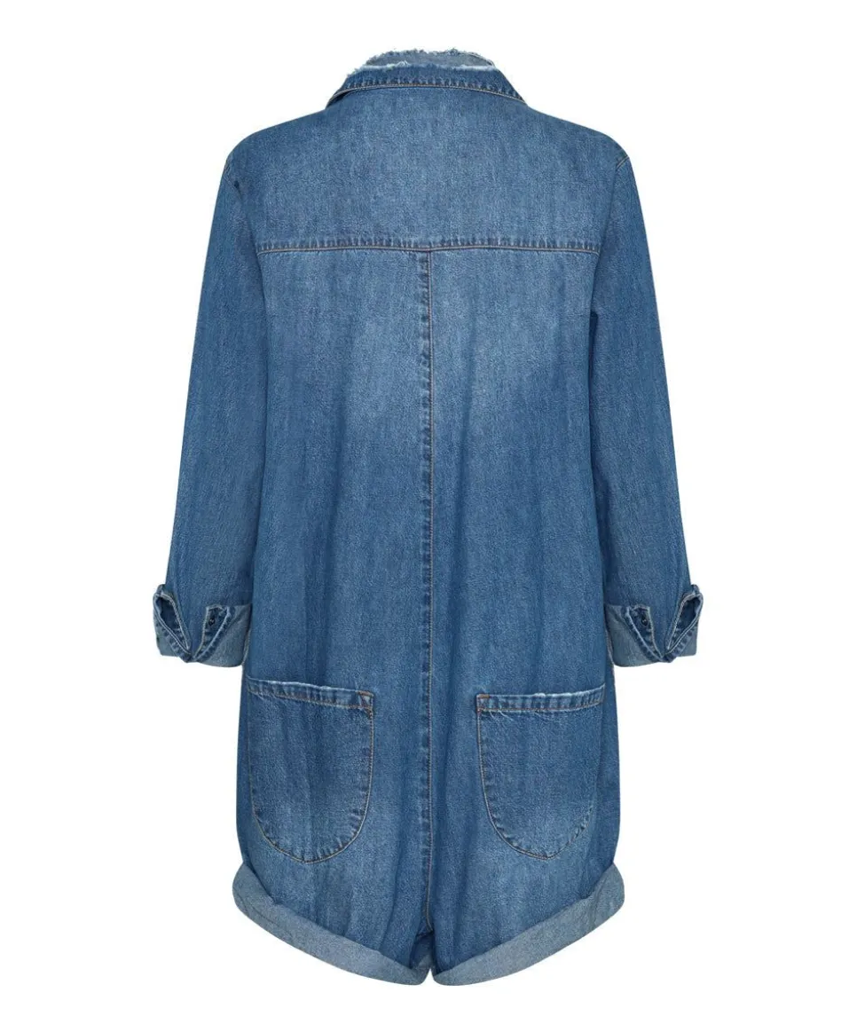 Denim Jumpsuits|ONE TEASPOON Bay Blue Prophecy Jumpsuit