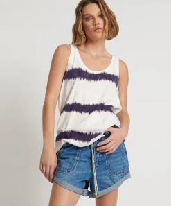 Denim Shorts|ONE TEASPOON Bay Blue Shabby Bandit Drawstring Boyfriend Shorts