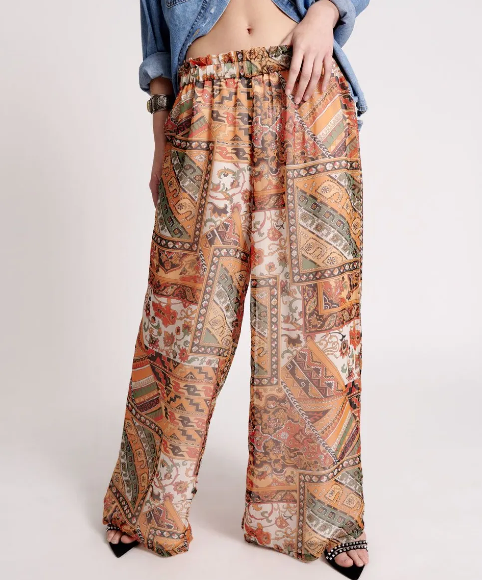 Bottoms|ONE TEASPOON Bazaar Paisley Palazzo Pants