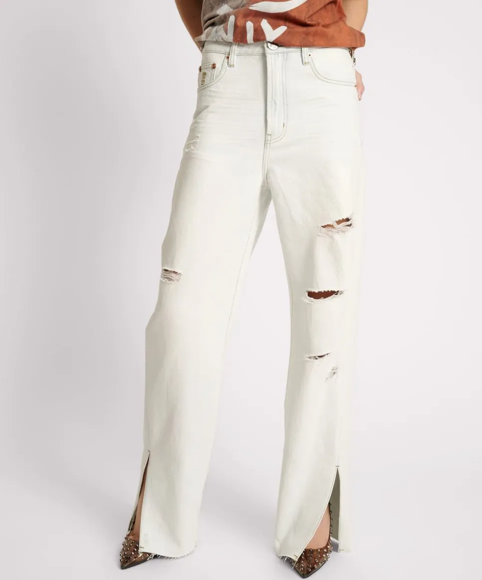 Denim Jeans|ONE TEASPOON Bel Air Billie Low Slung Straight Leg Mid Waist Denim Jeans
