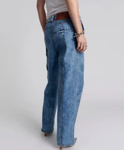Denim Jeans|ONE TEASPOON Berlin Blue New Fiction Wide Leg Cargo Jeans