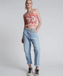 Denim Jeans|ONE TEASPOON Best Blue Laced Bandits Relaxed Jeans