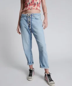 Denim Jeans|ONE TEASPOON Best Blue Laced Bandits Relaxed Jeans