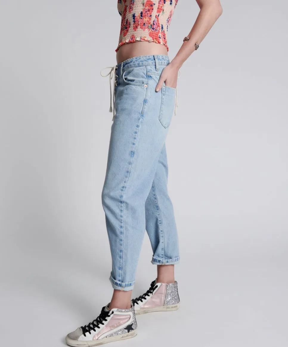 Denim Jeans|ONE TEASPOON Best Blue Laced Bandits Relaxed Jeans