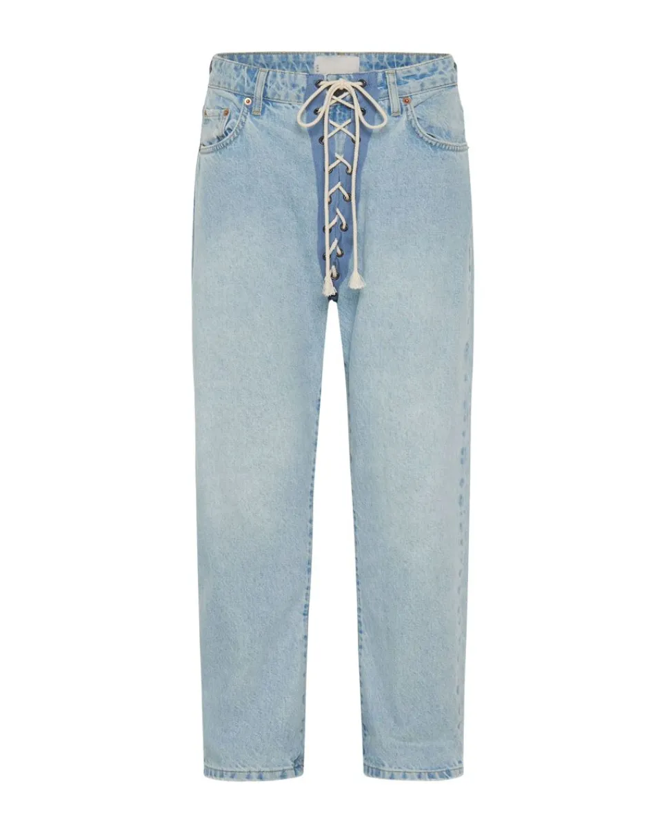 Denim Jeans|ONE TEASPOON Best Blue Laced Bandits Relaxed Jeans