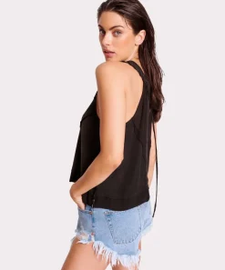Tops|ONE TEASPOON Black Acid Lace Charleston Top