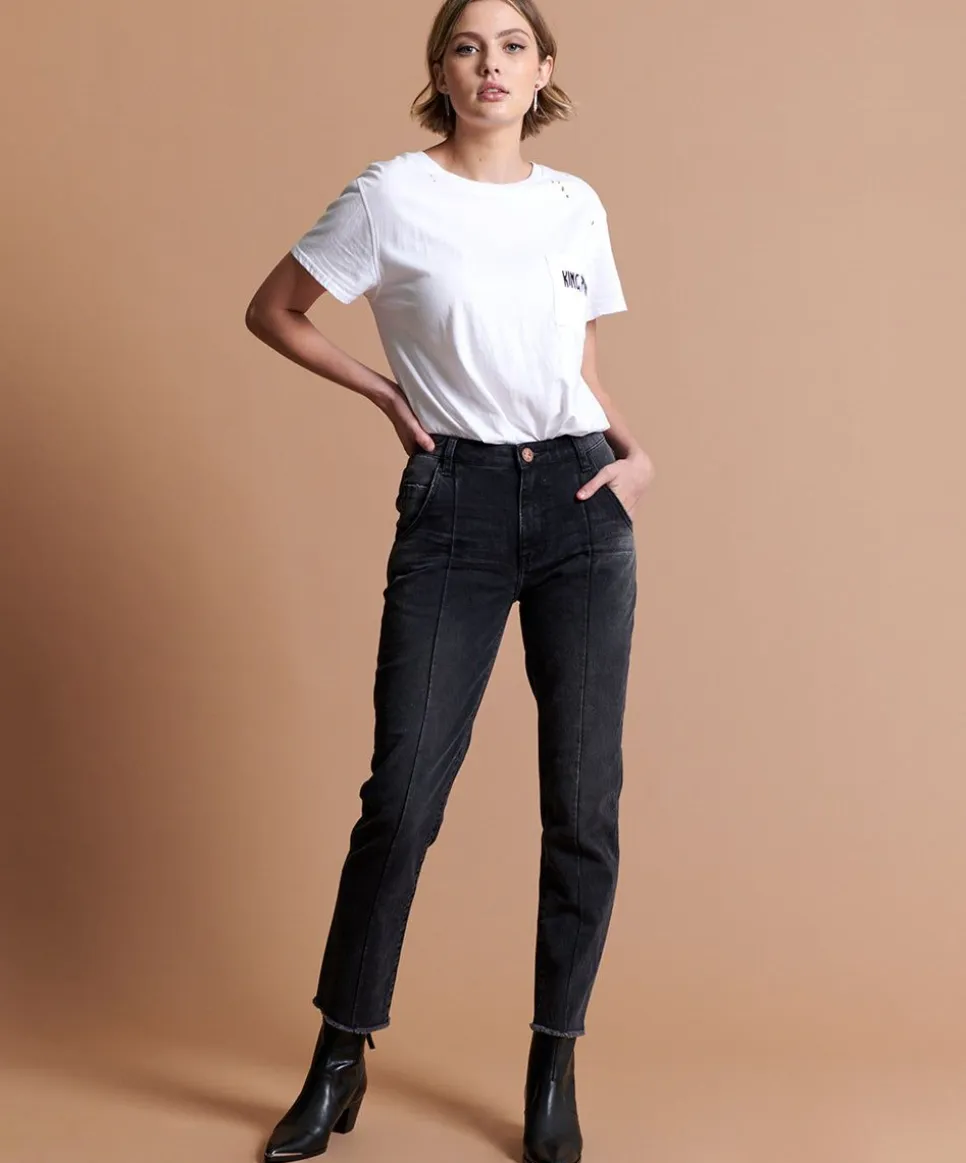 Denim Jeans|ONE TEASPOON Black Anchor Awesome Baggies Straight Leg Jeans