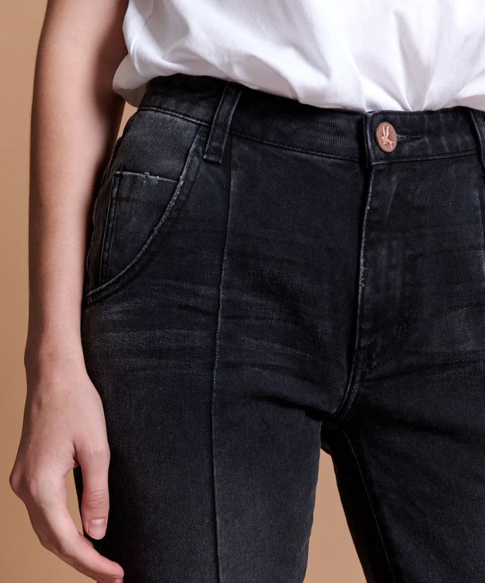 Denim Jeans|ONE TEASPOON Black Anchor Awesome Baggies Straight Leg Jeans