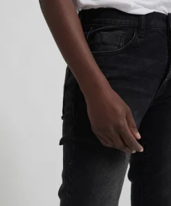 Denim Jeans|ONE TEASPOON Black Anchor Truckers Mid Rise Straight Leg Jeans