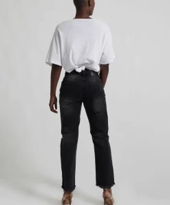 Denim Jeans|ONE TEASPOON Black Anchor Truckers Mid Rise Straight Leg Jeans