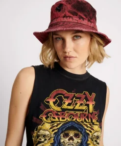 Accessories|ONE TEASPOON Black Heart Denim Bucket Hat