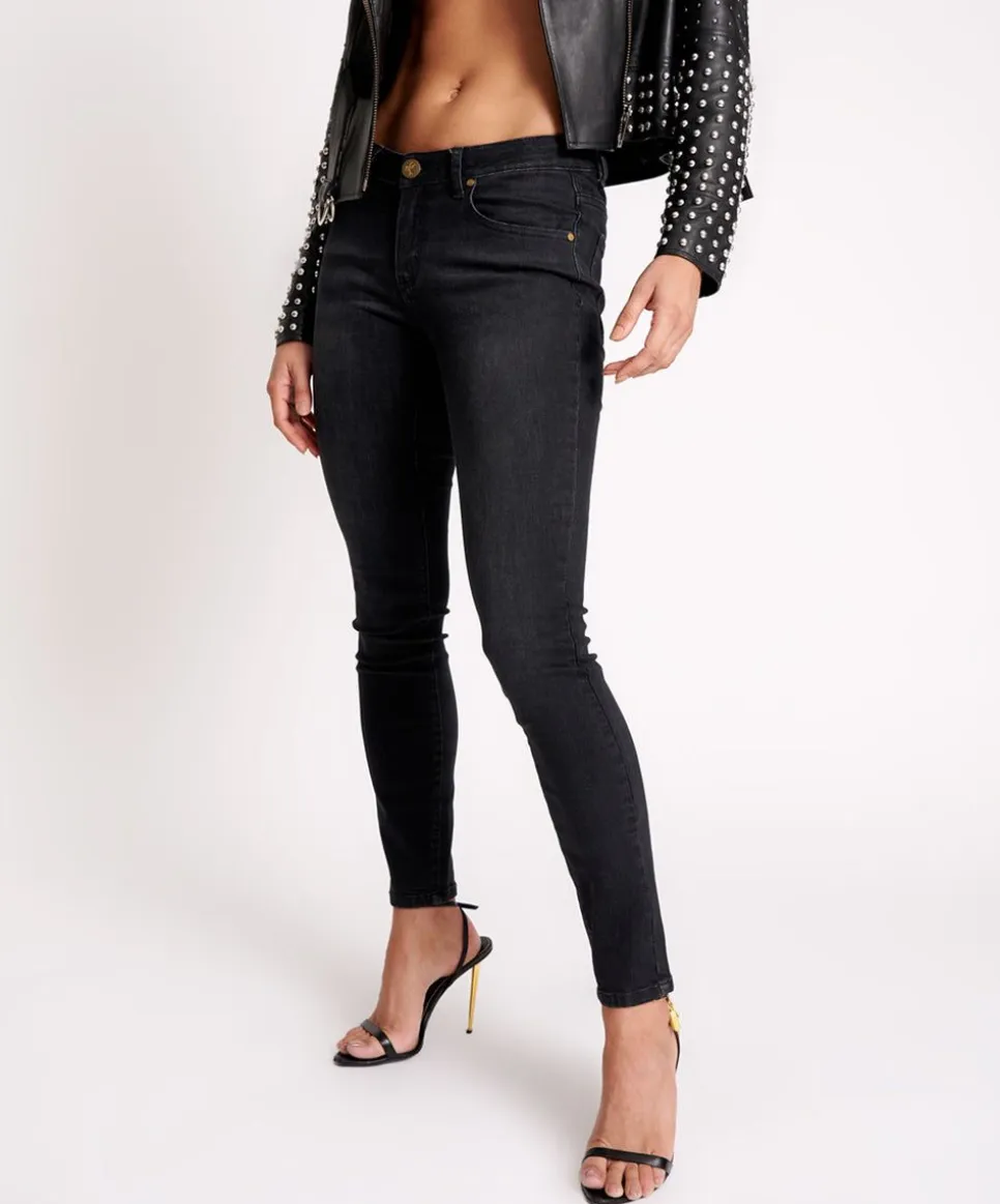 Denim Jeans|ONE TEASPOON Black Ink Freebirds Ii Low Waist Fitted Jeans