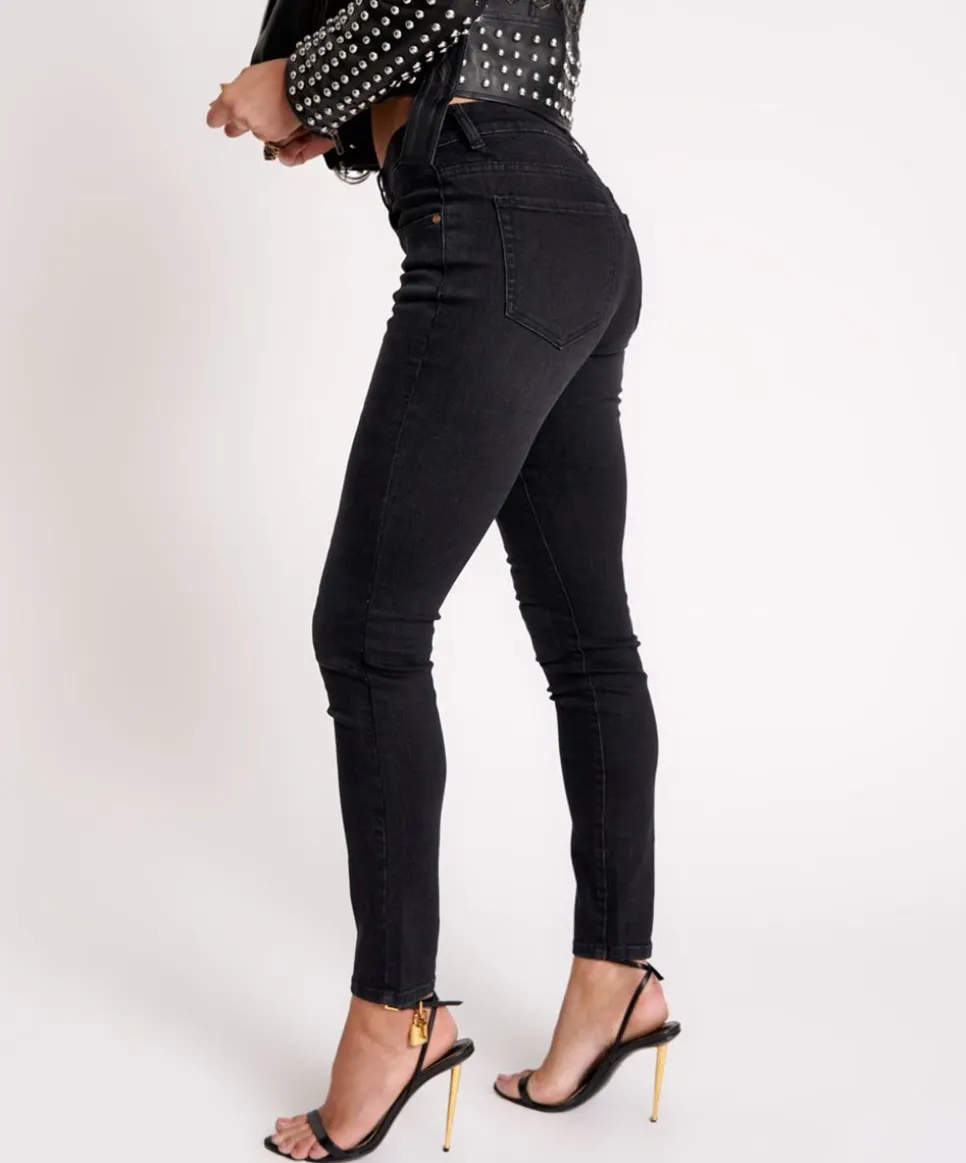 Denim Jeans|ONE TEASPOON Black Ink Freebirds Ii Low Waist Fitted Jeans