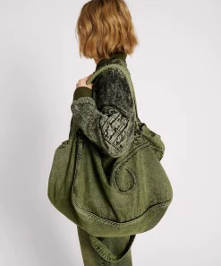 Accessories|ONE TEASPOON Black Khaki Denim Overnighter Bag