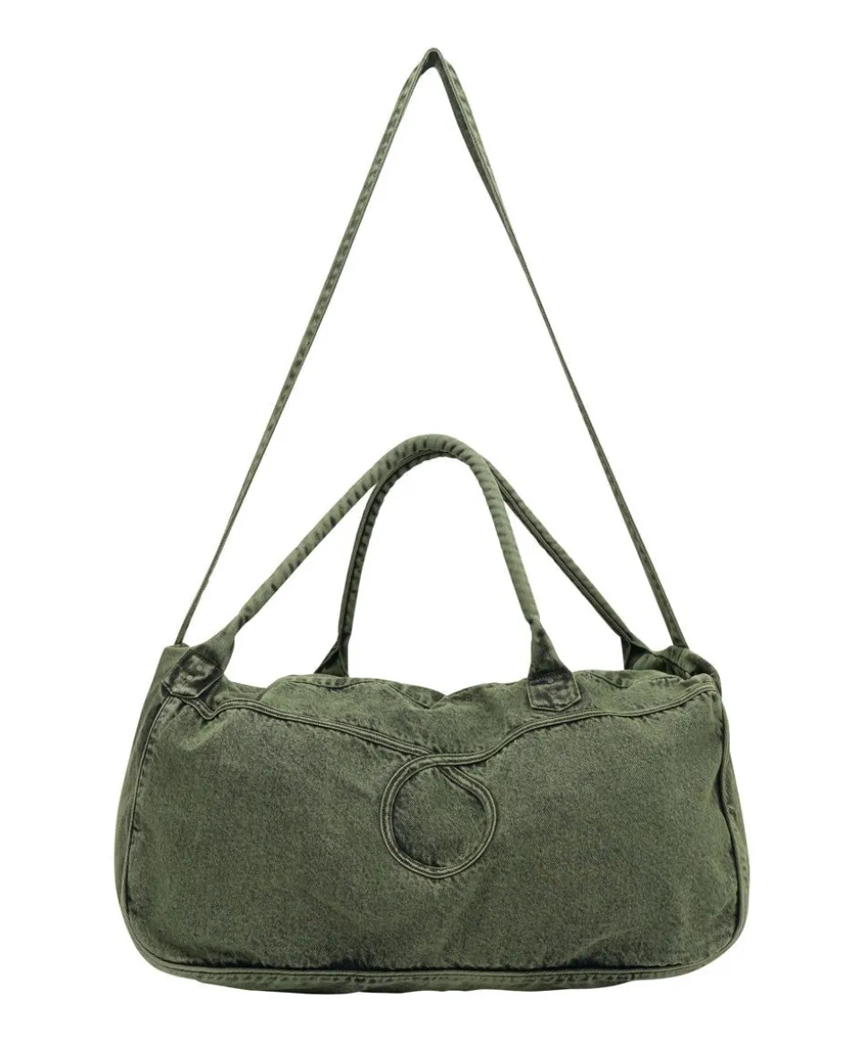 Accessories|ONE TEASPOON Black Khaki Denim Overnighter Bag