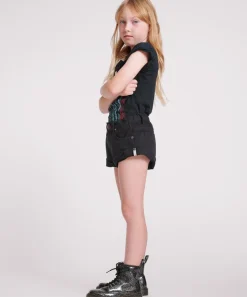 Clothing|ONE TEASPOON Black Kids Bandit Shorts