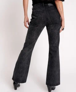 Denim Jeans|ONE TEASPOON Black Lace Charlie Slim High Waist Bootcut Jeans