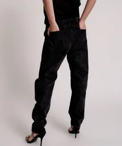 Denim Jeans|ONE TEASPOON Black Lace Shabbies Drawstring Boyfriend Jeans