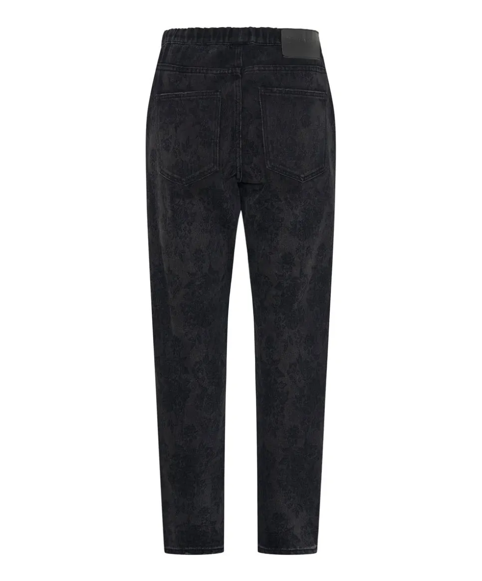 Denim Jeans|ONE TEASPOON Black Lace Shabbies Drawstring Boyfriend Jeans