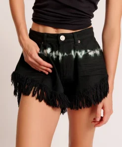 Denim Shorts|ONE TEASPOON Black Magic Scout High Waist Flippy Denim Shorts