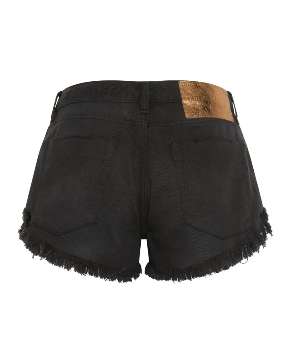 Denim Shorts|ONE TEASPOON Black Oak Dukes Low Waist Mini Denim Shorts