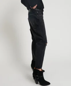 Denim Jeans|ONE TEASPOON Black Oak Kingpins Cropped Boyfriend Jeans