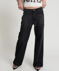Denim Jeans|ONE TEASPOON Black Oak Low Riders Low Waist Wide Leg Jeans