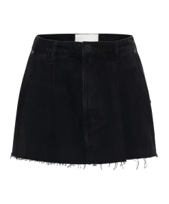 Denim Skirts|ONE TEASPOON Black Oak Pleated Micro Mini Skirt