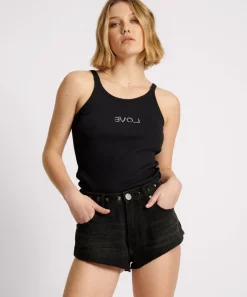 Denim Shorts|ONE TEASPOON Black Oak Studded The One Denim Shorts