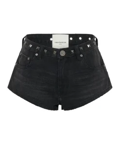 Denim Shorts|ONE TEASPOON Black Oak Studded The One Denim Shorts
