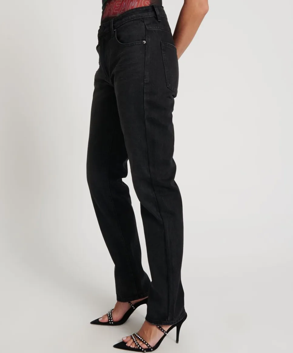 Denim Jeans|ONE TEASPOON Black Oak Truckers Mid Waist Straight Leg Jeans
