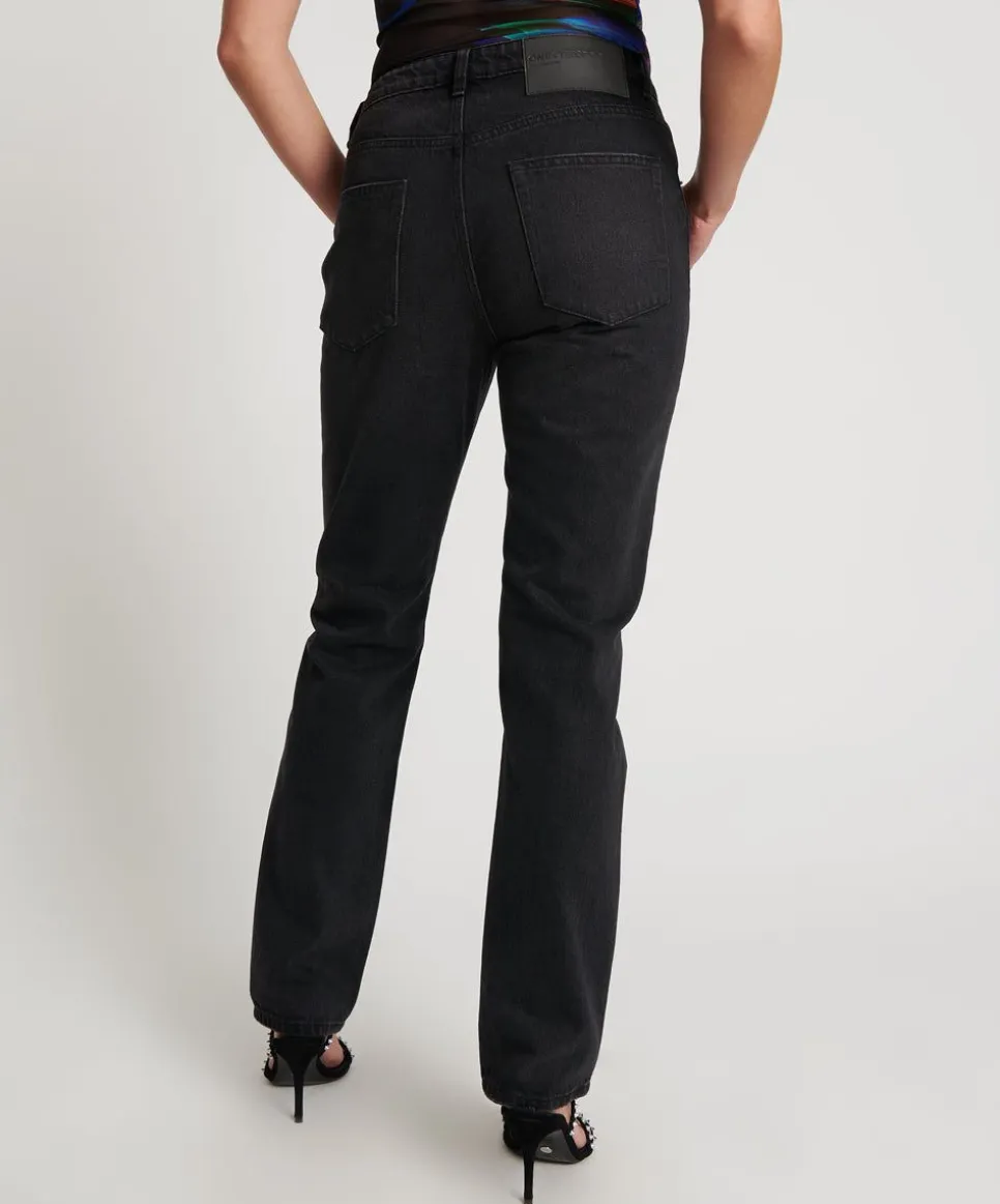 Denim Jeans|ONE TEASPOON Black Oak Truckers Mid Waist Straight Leg Jeans