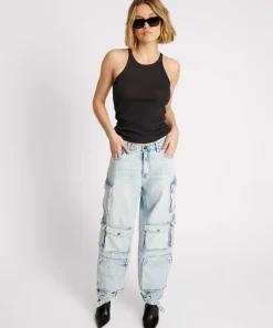 Tees & Tanks|ONE TEASPOON Black Fine Rib Singlet