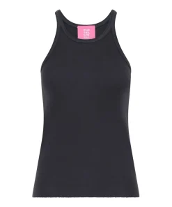 Tees & Tanks|ONE TEASPOON Black Fine Rib Singlet