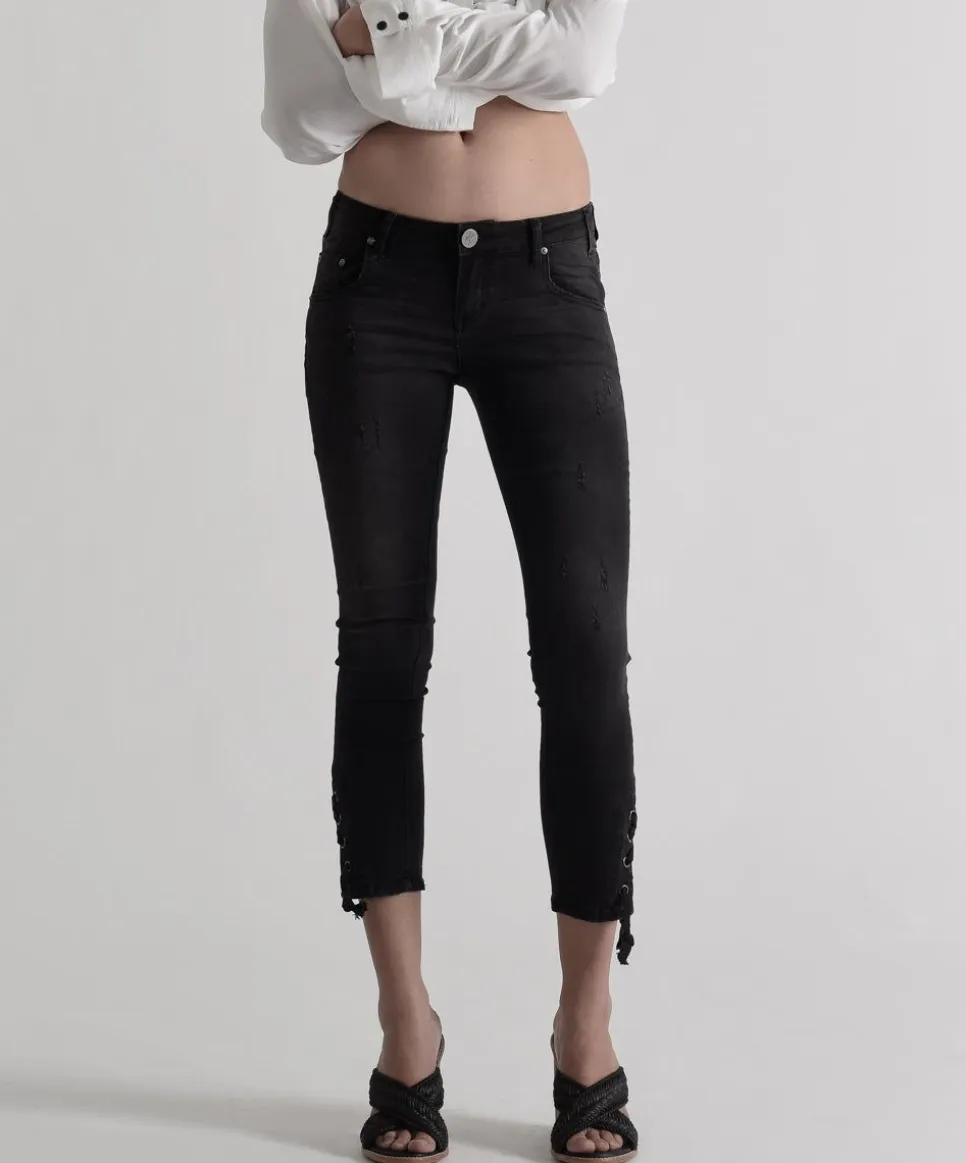 Denim Jeans|ONE TEASPOON Black Paris Tie Side Freebirds Ii